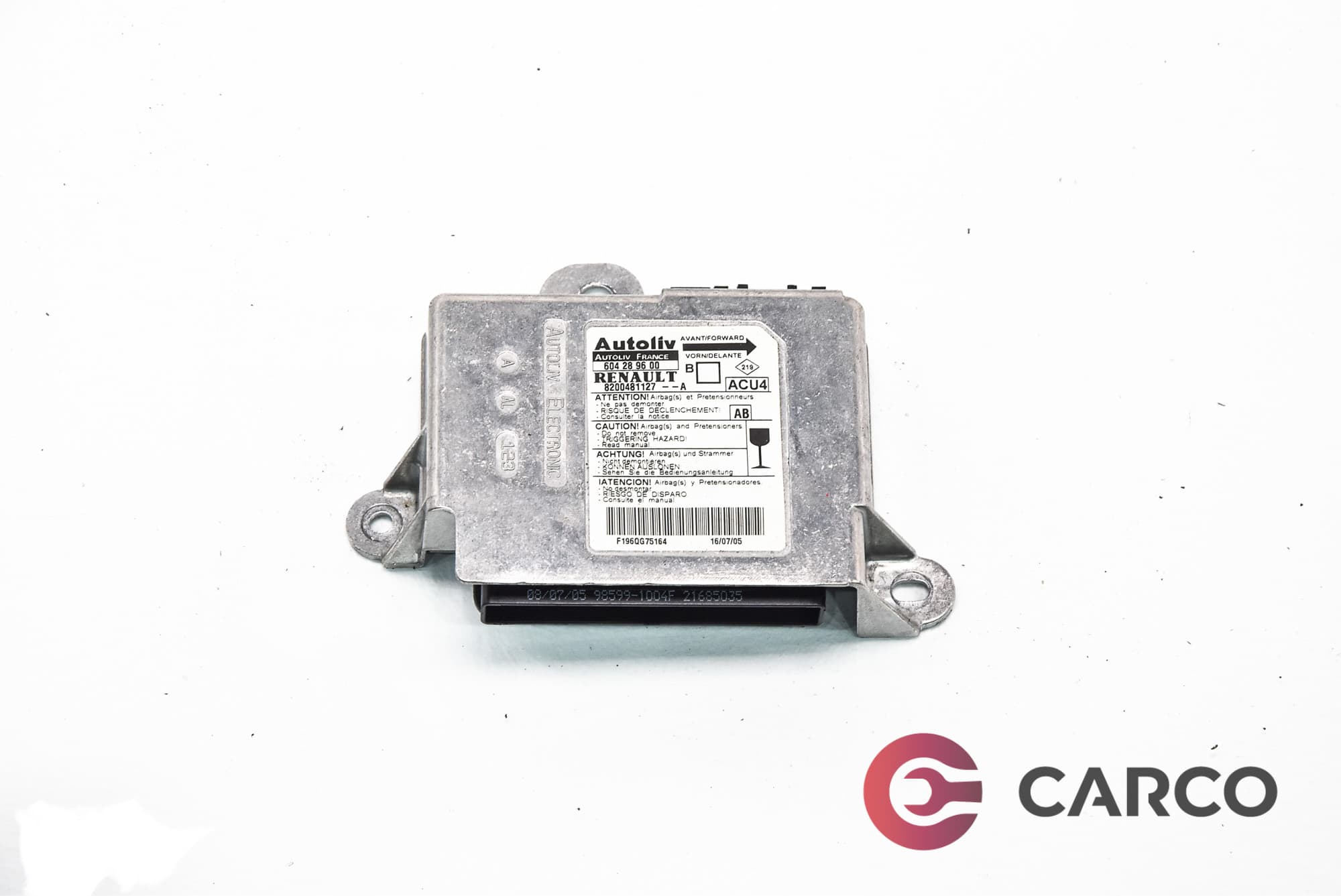 Модул AIRBAG 604289600 за RENAULT MEGANE II Sport Tourer (KM0/1_) 1.5 dCi (2003 - 2012)