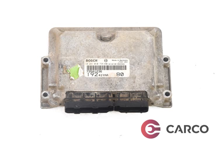 Компютър двигател 0 281 010 738 за FIAT STILO (192) 1.9 JTD (192_XE1A) (2001 - 2010)
