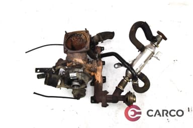 Турбо с изпускателен колектор, EGR клапан и охладител за PEUGEOT 307 (3A/C) 2.0 HDi 110 (2000)