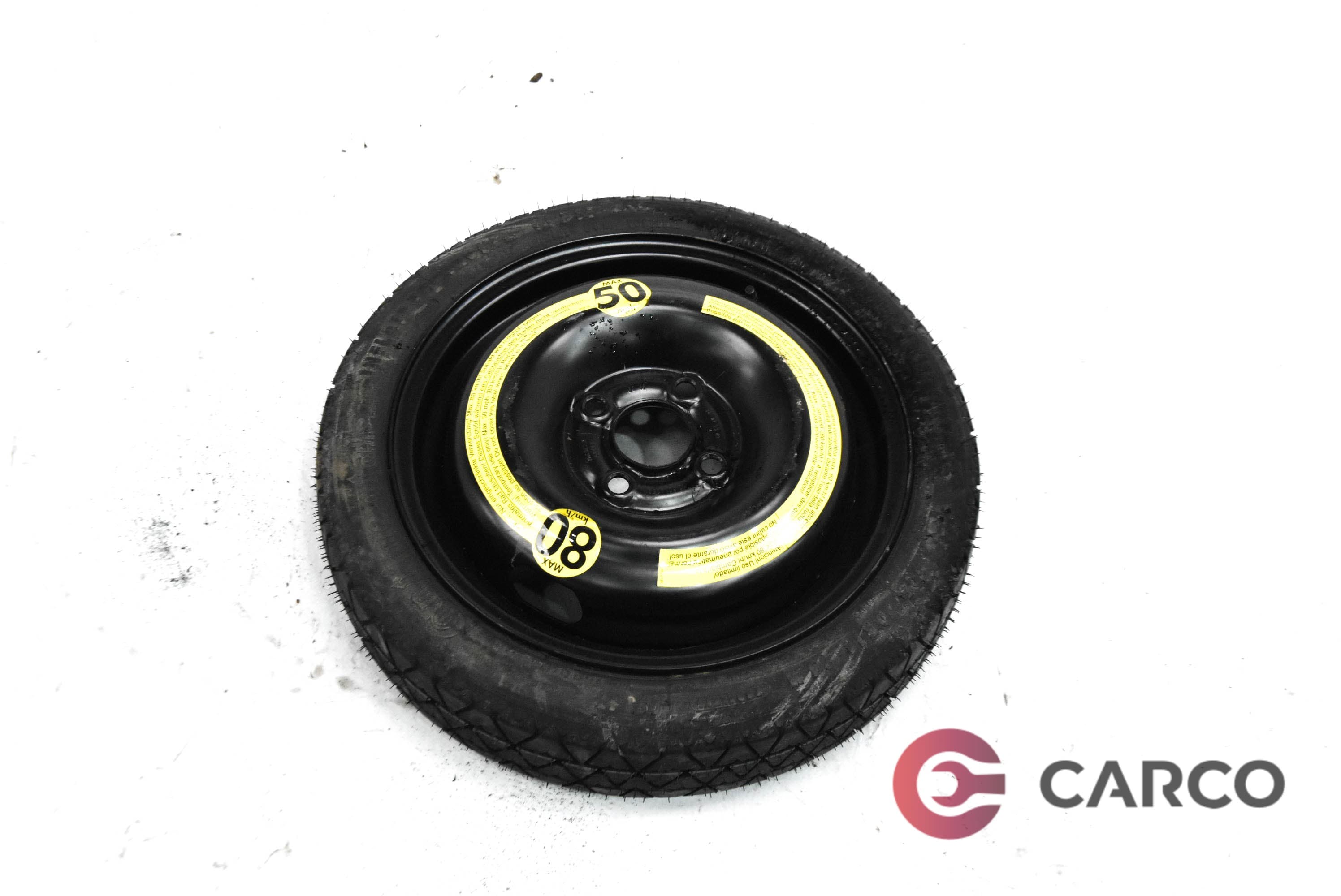 Резервна гума патерица 14 цола continental 105/70R14 DOT 1501 3.5Jx14H2 ET42 за VW POLO (6N2) 1.4 TDI (1999 - 2001)