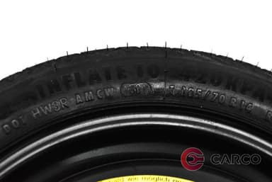 Резервна гума патерица 14 цола continental 105/70R14 DOT 1501 3.5Jx14H2 ET42 за VW POLO (6N2) 1.4 TDI (1999 - 2001)