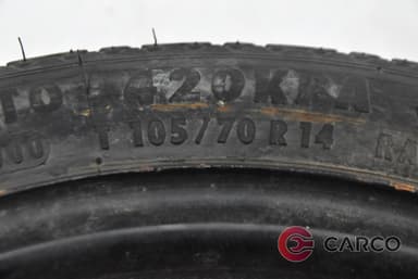 Резервна гума патерица 14 цола Continental 105/70R14 DOT 3000 3.5Jx14H2 ET42 за VW POLO (6N2) 1.4 16V (1999 - 2001)