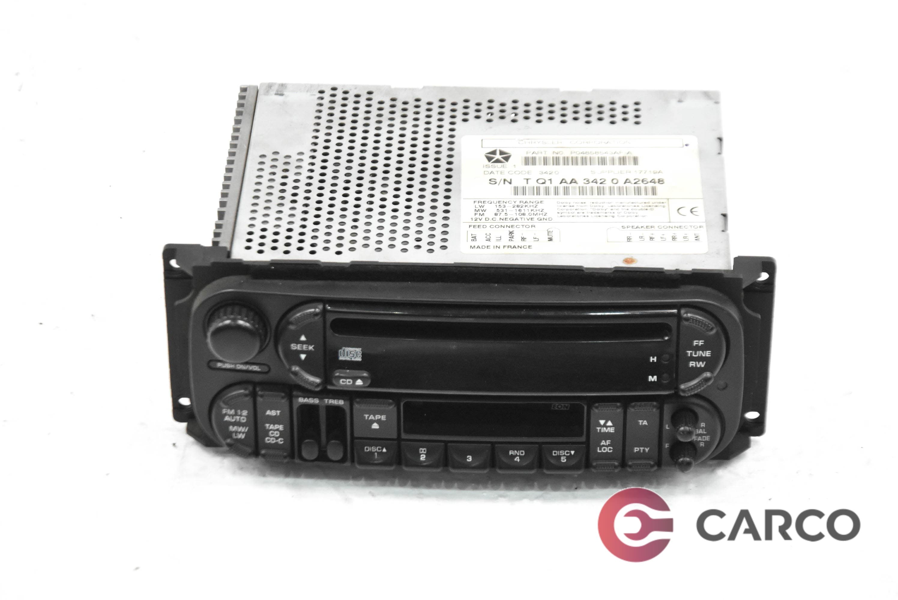 Радио CD за CHRYSLER SEBRING седан (JR) 2.0 (2000 - 2007)