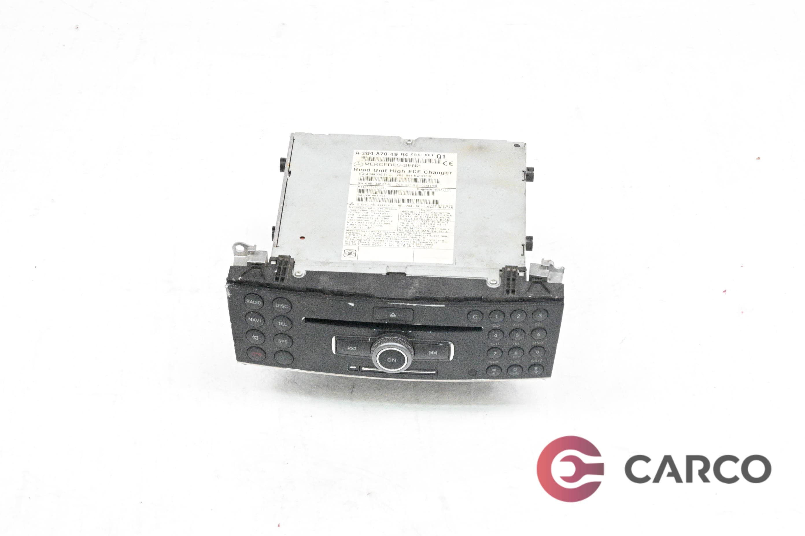 Радио CD и Навигация A2048704994 за MERCEDES-BENZ C-CLASS седан (W204) C 320 CDI (204.022) (2007 - 2014)