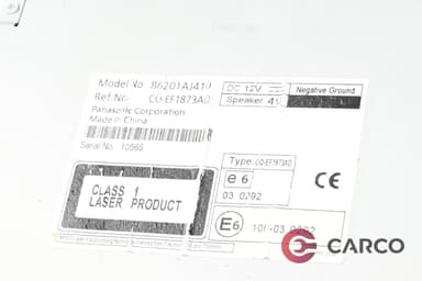 Радио CD 86201AJ410 за SUBARU LEGACY V седан (BM, BR) 2.0 D AWD (2009)