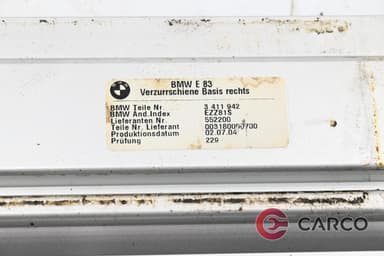 Релса багажник 3 411 942 дясна за BMW X3 (E83) 2.5 i (2004 - 2011)