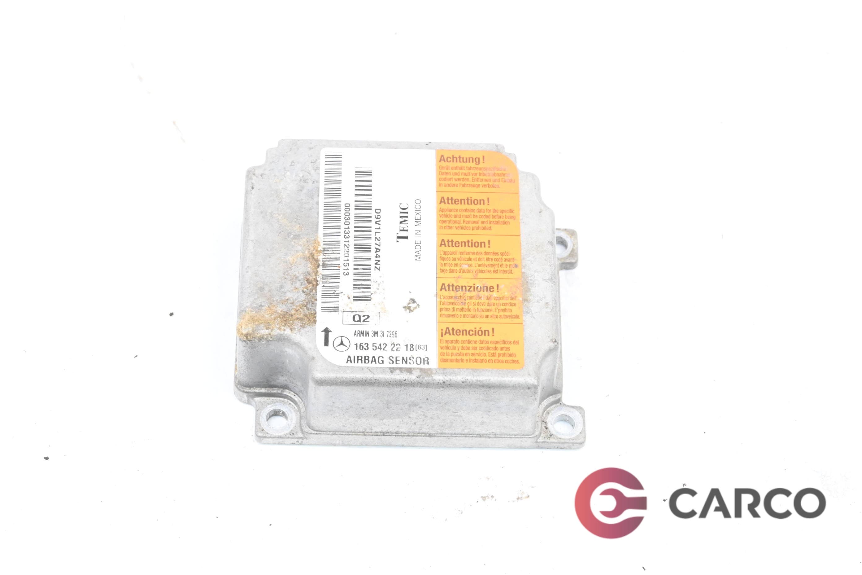 Модул AIRBAG 163 542 22 18 за MERCEDES-BENZ M-CLASS (W163) FACELIFT ML 270 CDI 4-matic (1998 - 2005)