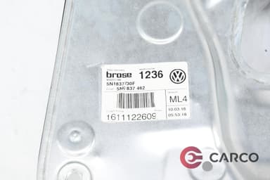 Стъклоповигач преден десен с панел врата за VW TIGUAN Facelifit (5N_) 2.0 TDI 4motion (2007)