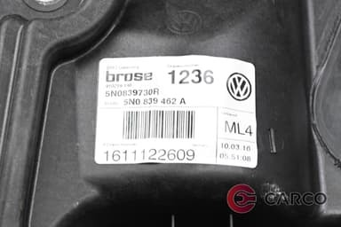Стъклоповигач заден десен с панел врата за VW TIGUAN Facelifit (5N_) 2.0 TDI 4motion (2007)