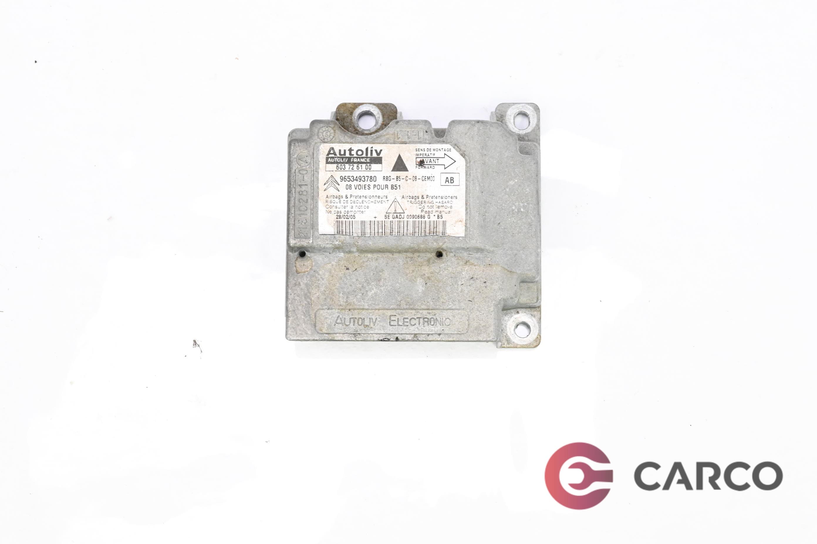 AIRBAG модул 9653493780 за CITROEN C4 I (LC_) 1.4 16V (2004 - 2011)