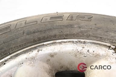 Резервна гума с джанта 15 цола Bridgestone 235/75/15 DOT 1702 7JJx15 6x139.7 Ц.О 107.1 1 брой за DAEWOO MUSSO FACELIFT (FJ) 2.3 (1998)