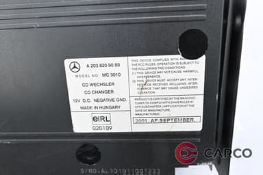 CD чейнджър за MERCEDES-BENZ CLK (C209) 270 CDI (209.316) (2002 - 2009)