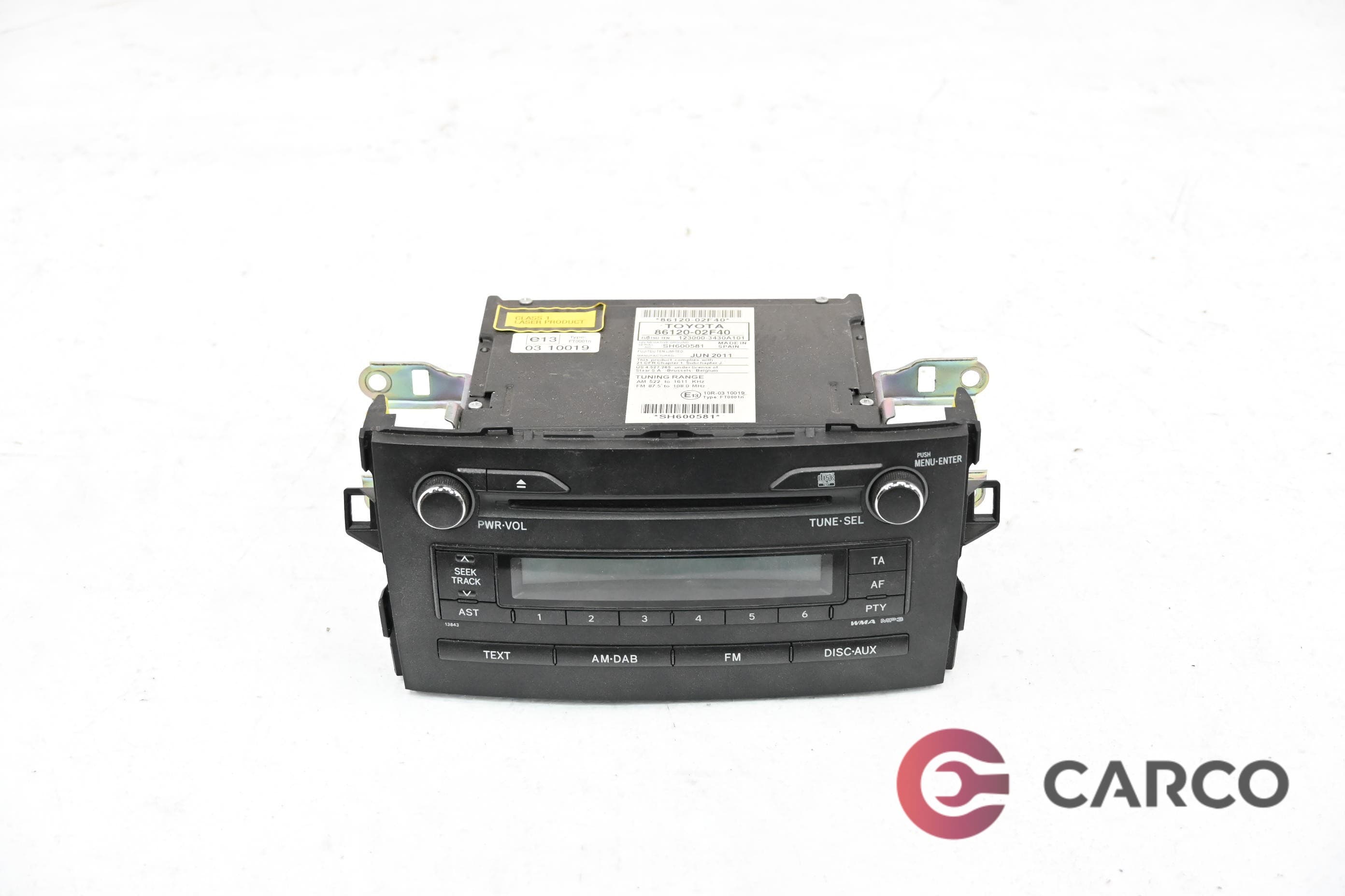 Радио CD 86120-02F40 за TOYOTA AURIS FACELIFT 1.8 hybrid (2006 - 2012)