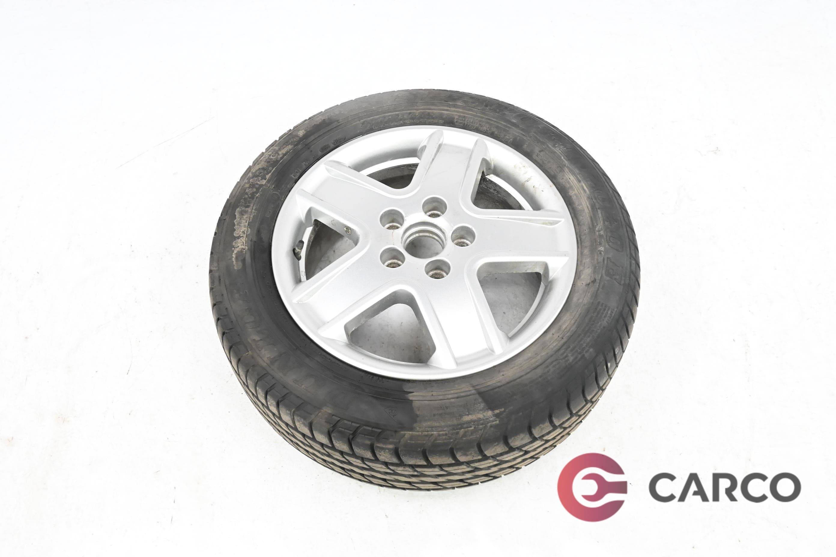 Резервна гума с джанта 16 цола DUNLOP 215/55R16 DOT 5000 7Jx16H2 5x112 Ц.О. 57.1 7M3601025A за VW SHARAN (Phase 1.5) 2.0 (1995 - 2010)