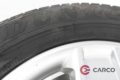 Резервна гума с джанта 16 цола DUNLOP 215/55R16 DOT 5000 7Jx16H2 5x112 Ц.О. 57.1 7M3601025A за VW SHARAN (Phase 1.5) 2.0 (1995 - 2010)