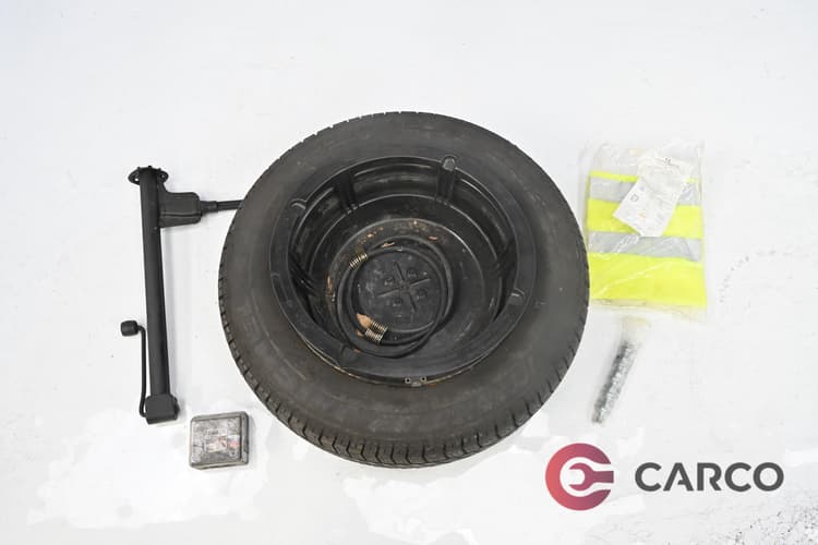 Резервна гума с джанта и комплект крик инструменти 15 цола Michelin 195/65R15 DOT 226 6.5Jx15H2 ET37 за MERCEDES-BENZ CLK (C208) 200 Kompressor (208.344) (1997 - 2002)
