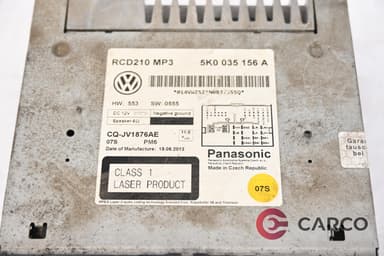Радио CD 5К0 035 156 А за VW CADDY III комби FACELIFT (2KB, 2KJ, 2CB, 2CJ) 2.0 EcoFuel (2004)