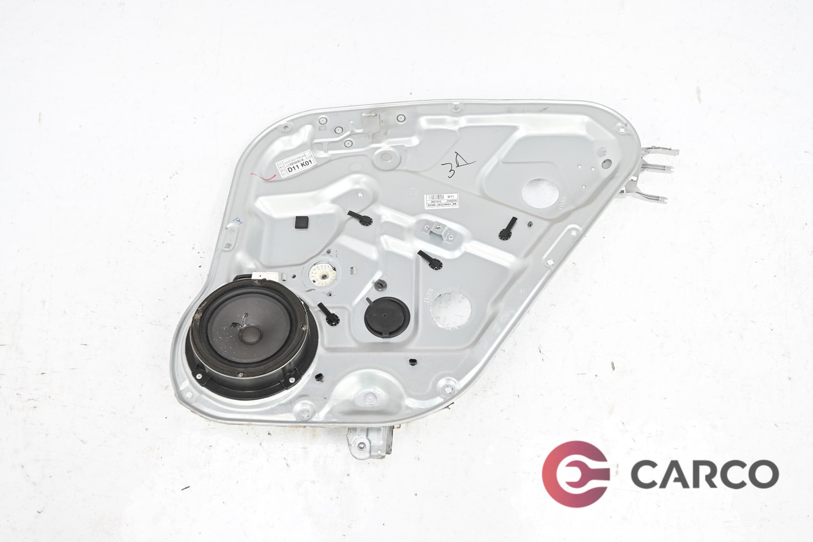 Стъклоповдигач заден десен с панел врата за HYUNDAI SANTA FÉ II (CM) 2.2 CRDi 4x4 (2005)