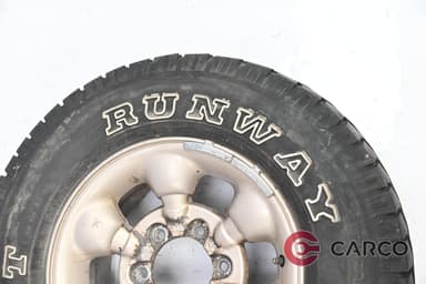 Алуминиеви джанти с всесезонни гуми15 цола RUNWAY 235/75 R15 DOT 3007 7JJX15 ET22 6X139.7 Ц.О. 107.1 4Броя за SSANGYONG MUSSO (FJ) 2.9 TD (1993)