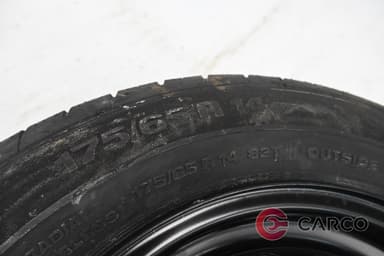 Резервна гума с джанта 14 цола Continental 175/65R14 DOT 4511 5,5Jx14H2 ET 29 за RENAULT TWINGO II Facelift (CN0_) 1.2 16V (2007)