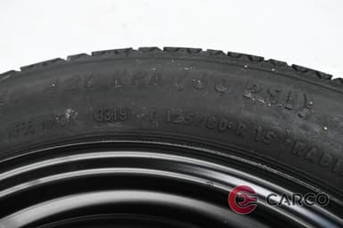 Резервна гума патерица 15 цола CONTINENTAL 125/80 R15 DOT 3819 3.5JX15H2 ET15 4X108 Ц.О. 65.1 1 Брой за Peugeot 208 II 1.2 GT-LINE (2019)