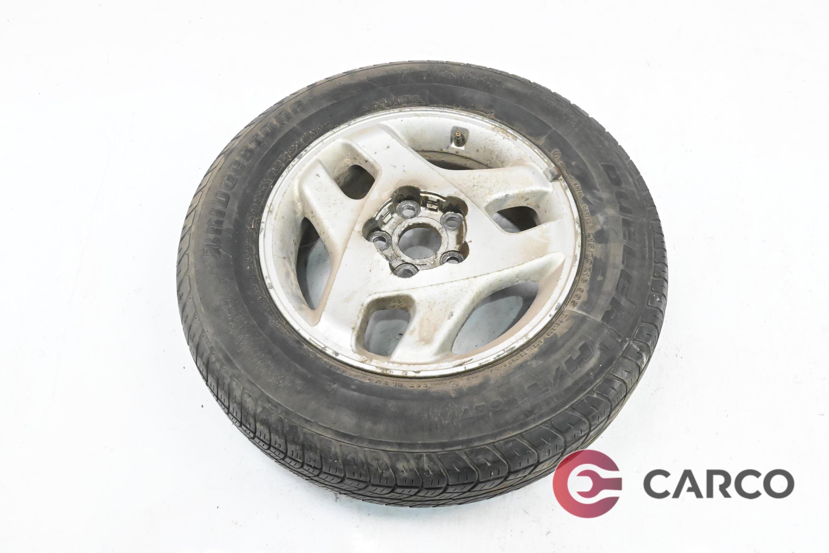 Резервна гума с джанта 16 цола BRIDGESTONE 215/70 R16 DOT 3001 16JX6.5JJ 5X114.3 Ц.О.60.1 1 Брой за TOYOTA RAV 4 I FACELIFT (SXA1_) 2.0 4WD (1994 - 2000)