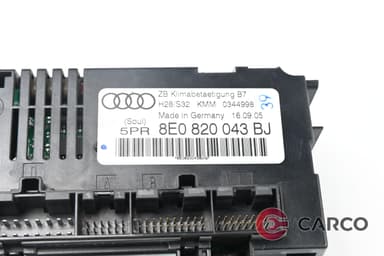 Управление климатроник 8E0 820 043 BJ за AUDI A4 Avant (8ED, B7) 2.0 TDI quattro (2004 - 2008)