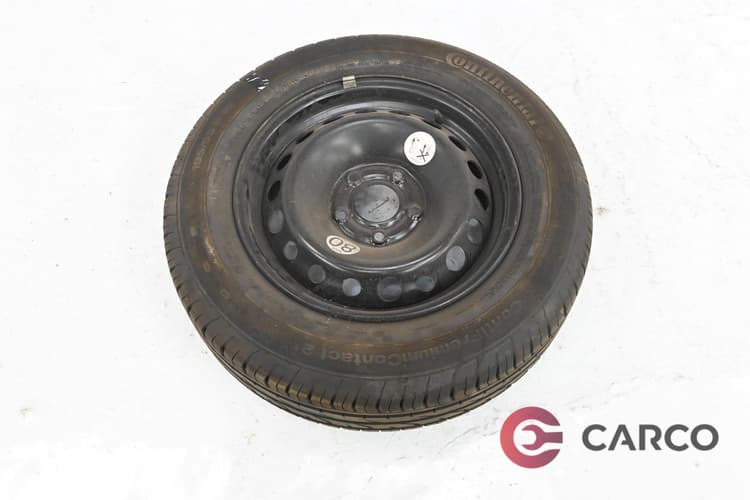 Резервна гума патерица 15 цола Continental 195/65 R15 DOT 4214 6.5J15H2H ET 43 5x114.3 Ц.О. 66.1 1 Брой за RENAULT MEGANE III хетчбек (BZ0_) 1.5 dCi (BZ0C) (2008)