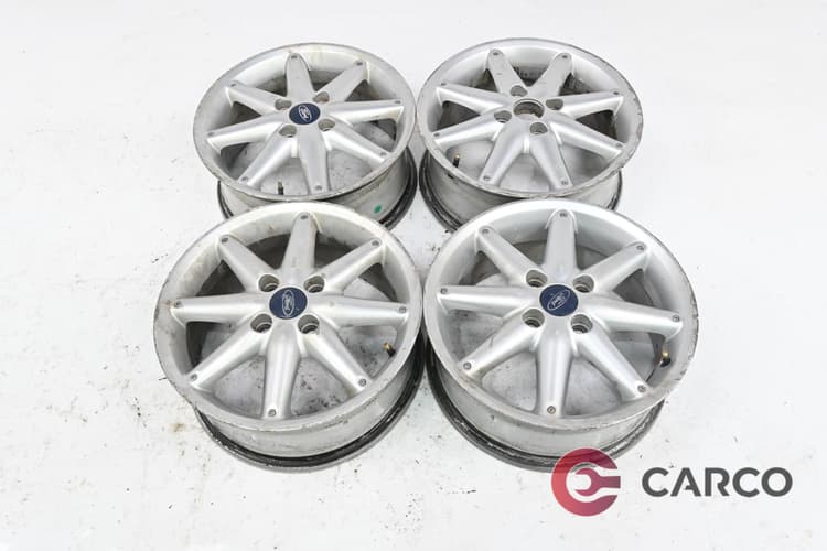 Алуминиеви джанти 16 цола 6.5JX16H2 ET52.2 4X108 Ц.О.63.4 4 Броя за FORD FIESTA VI 1.25 (2008)