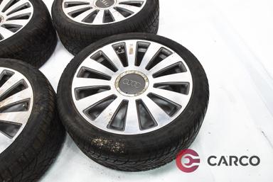 Алуминиеви джанти 19 цола със зимни гуми Dunlop 255/40R19 DOT 3713 8.5Jx19H2 ET45 4 броя за AUDI A8 седан (4E_) S8 quattro (2002 - 2010)