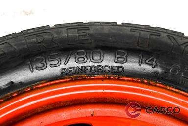 Резервна гума патерица Pirelli 14 цола 135/80B14 4.00Bx14H за LANCIA DEDRA (835) 1.6 16V (835EI) (1989 - 1999)