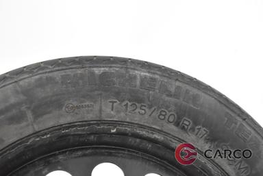 Резервна гума патерица 17 цола Michelin 125/80R17 DOT 398 4Bx17x50 за VOLVO C70 I купе 2.3 T-5 (1997 - 2002)