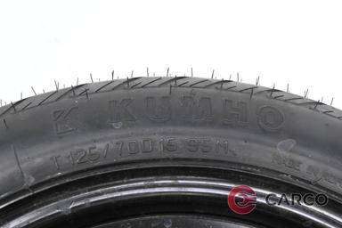Резервна гума патерица Kumho 15 цола T125/70D15 DOT:1010 4Tx15 за CHEVROLET LACETTI Хечбек (J200) 1.6 (2003)