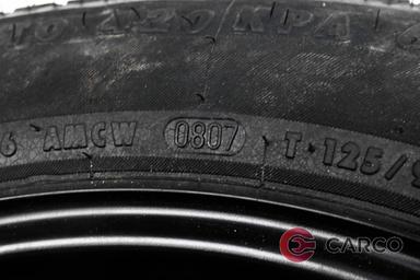 Резервна гума патерица Continental 16 цола T125/90 R16 DOT:0807 3.508x16H2 1694000802 за MERCEDES-BENZ B-CLASS (W245) B 200 CDI (245.208) (2005 - 2011)